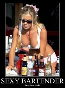 La barmaid 