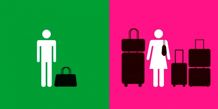 Nous ne sommes pas identiques-hommes-femmes-bagage-voyage