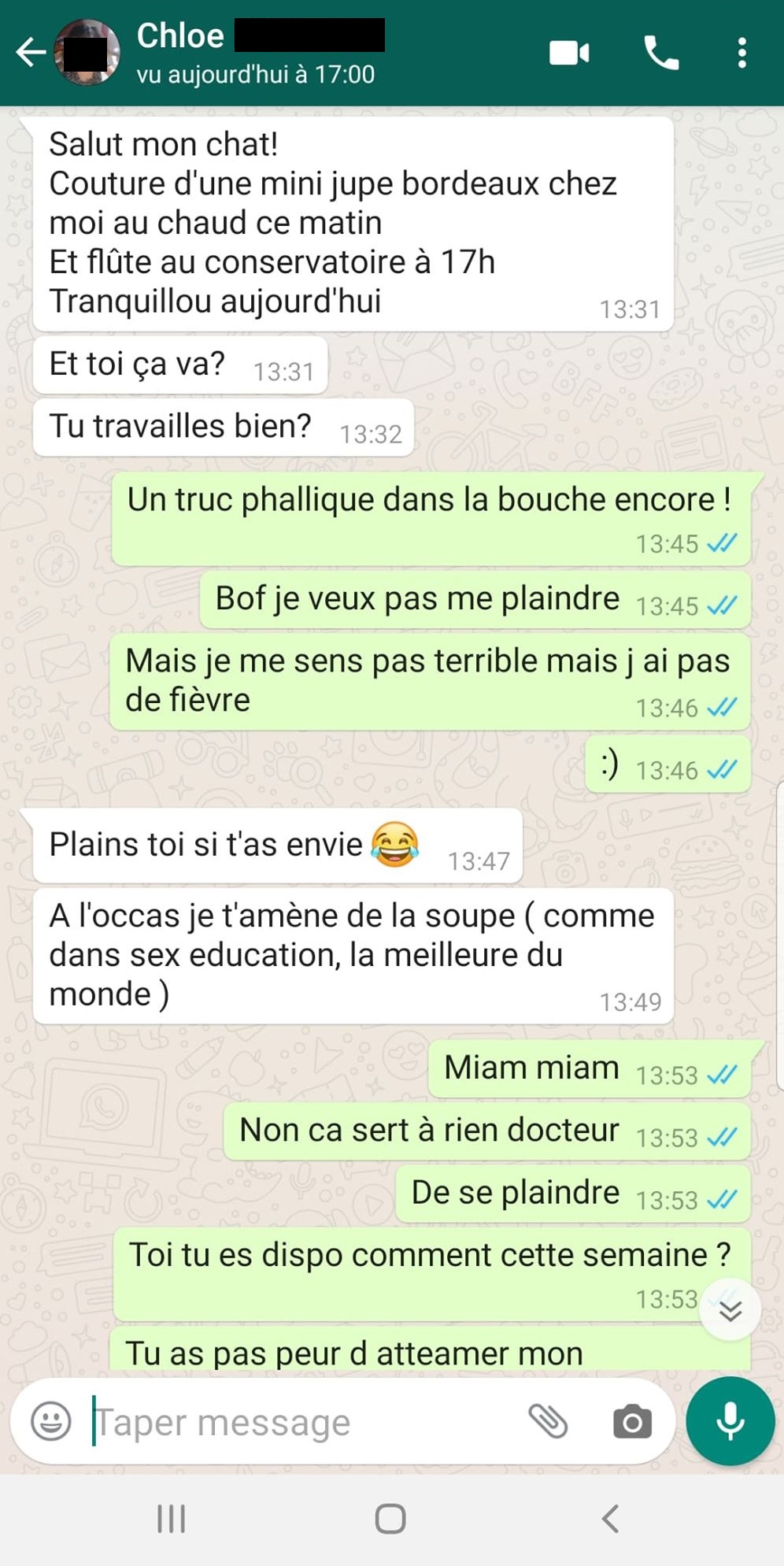 de quoi parler a sa copine par sms