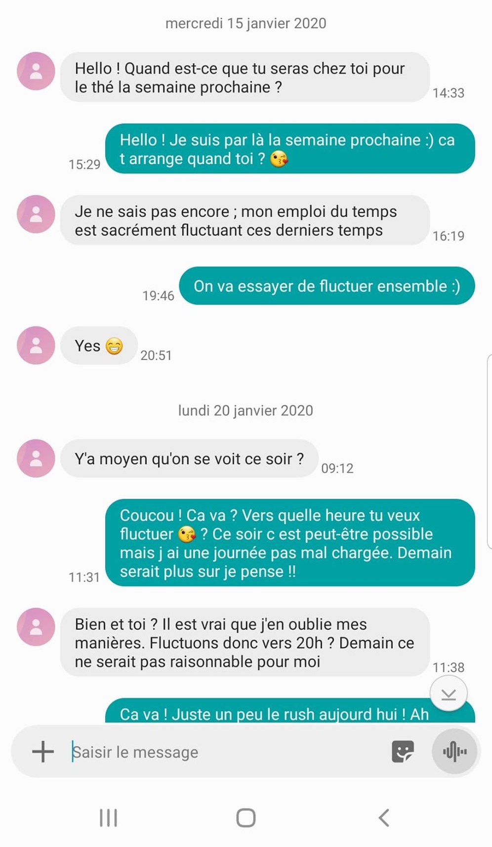 de quoi parler a une fille par sms