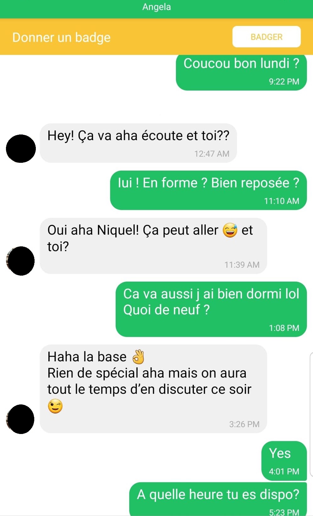 confirmer rendez vous par message