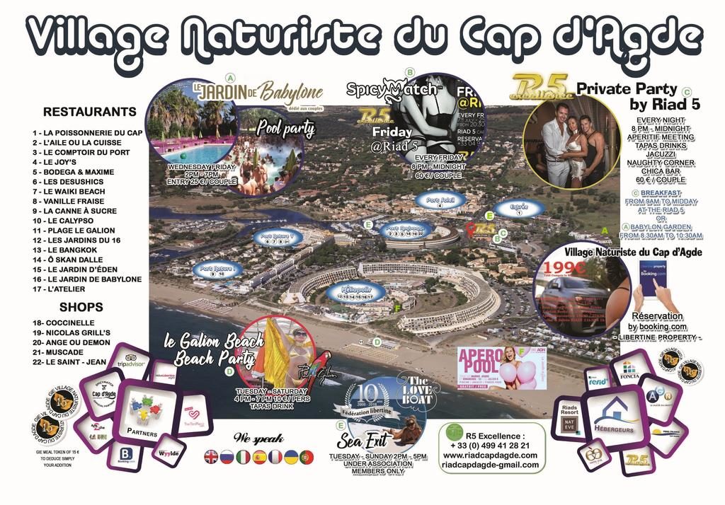 plan village naturiste cap agde