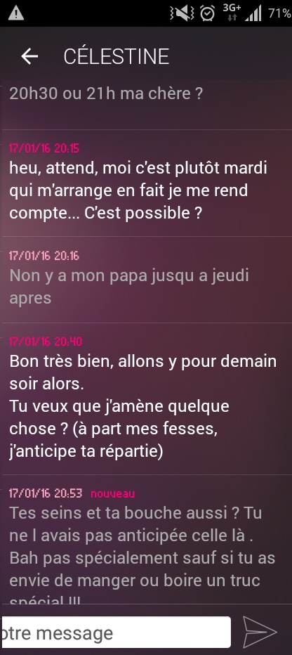 taquiner une fille par message