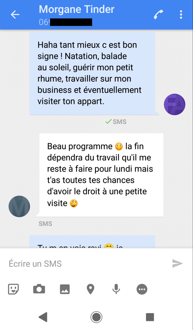 que dire a une fille par sms
