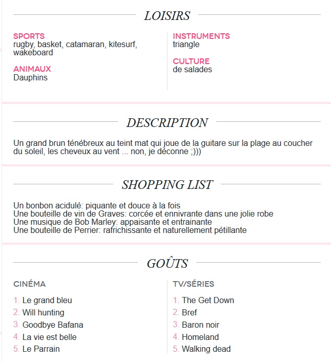 idée de texte pour site de rencontre