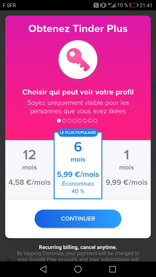 prix tinder plus