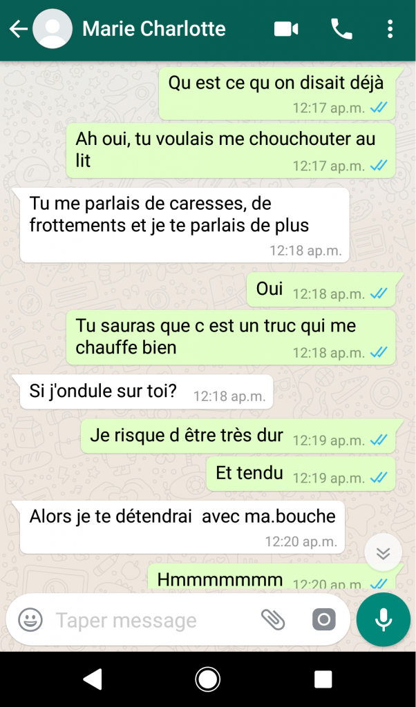 flirter avec un homme par message