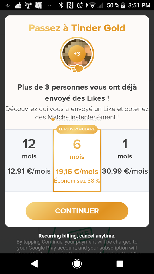 tarif tinder gold