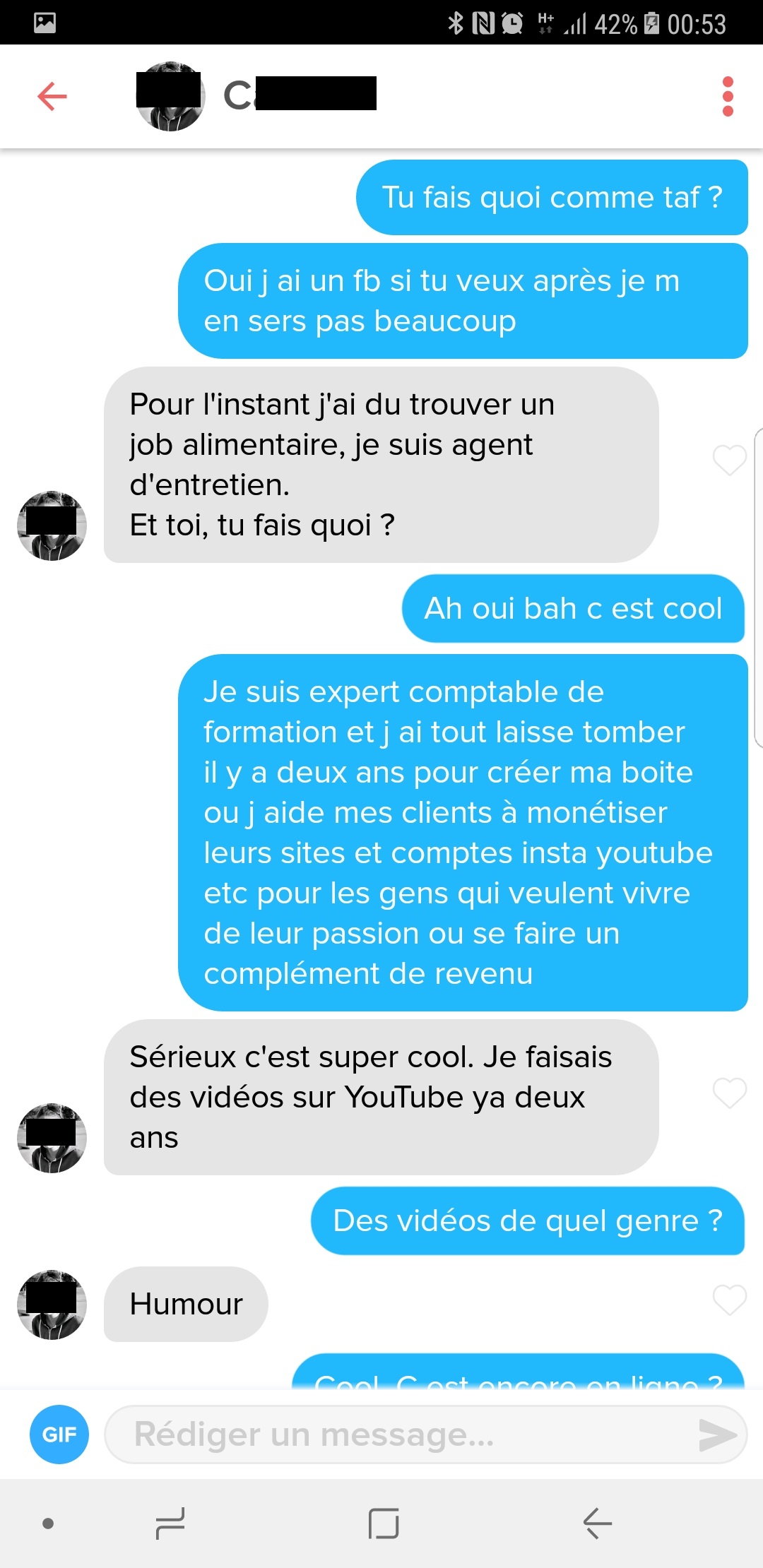 exemple tinder conversation