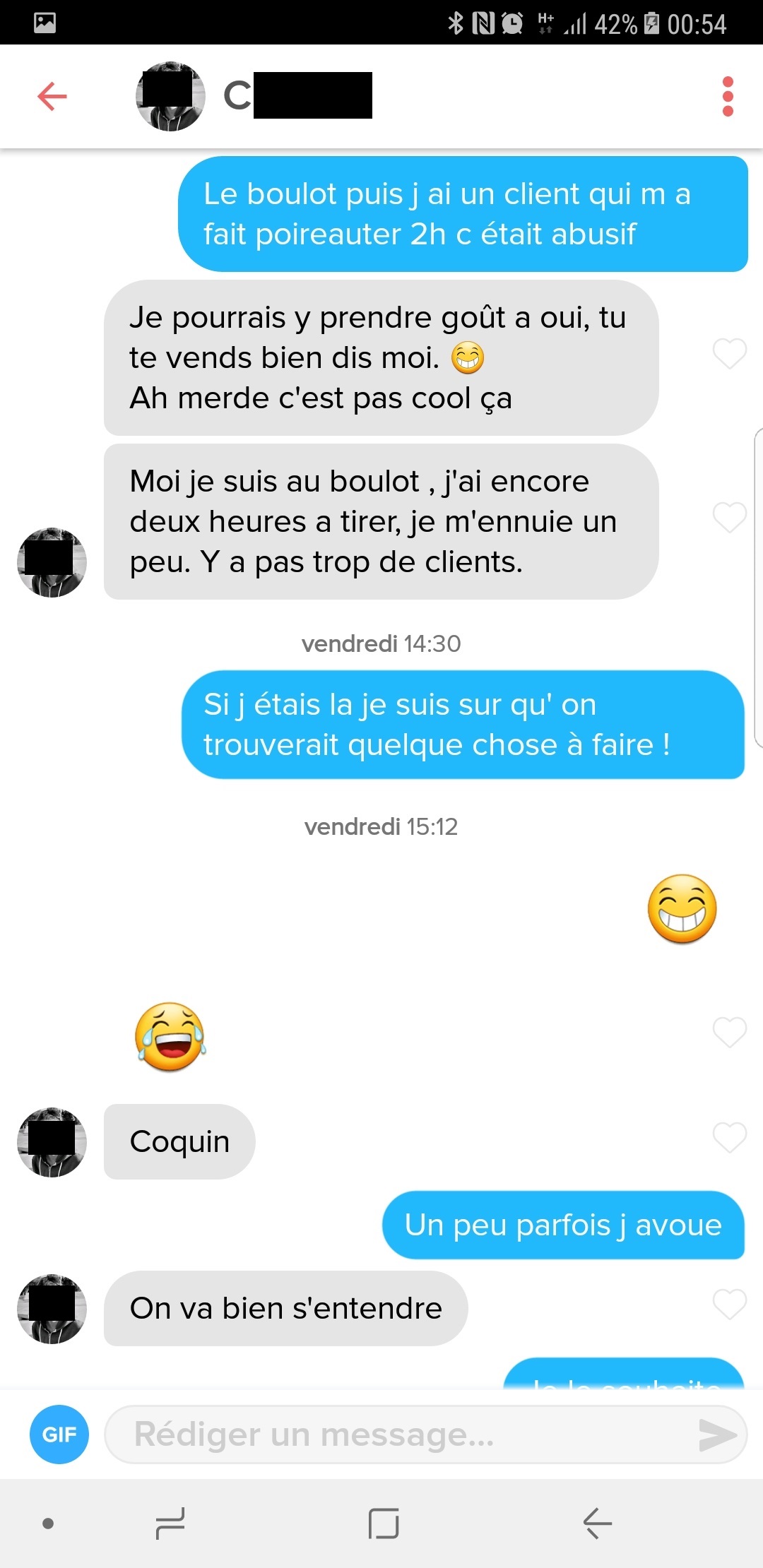 exemple tchat tinder