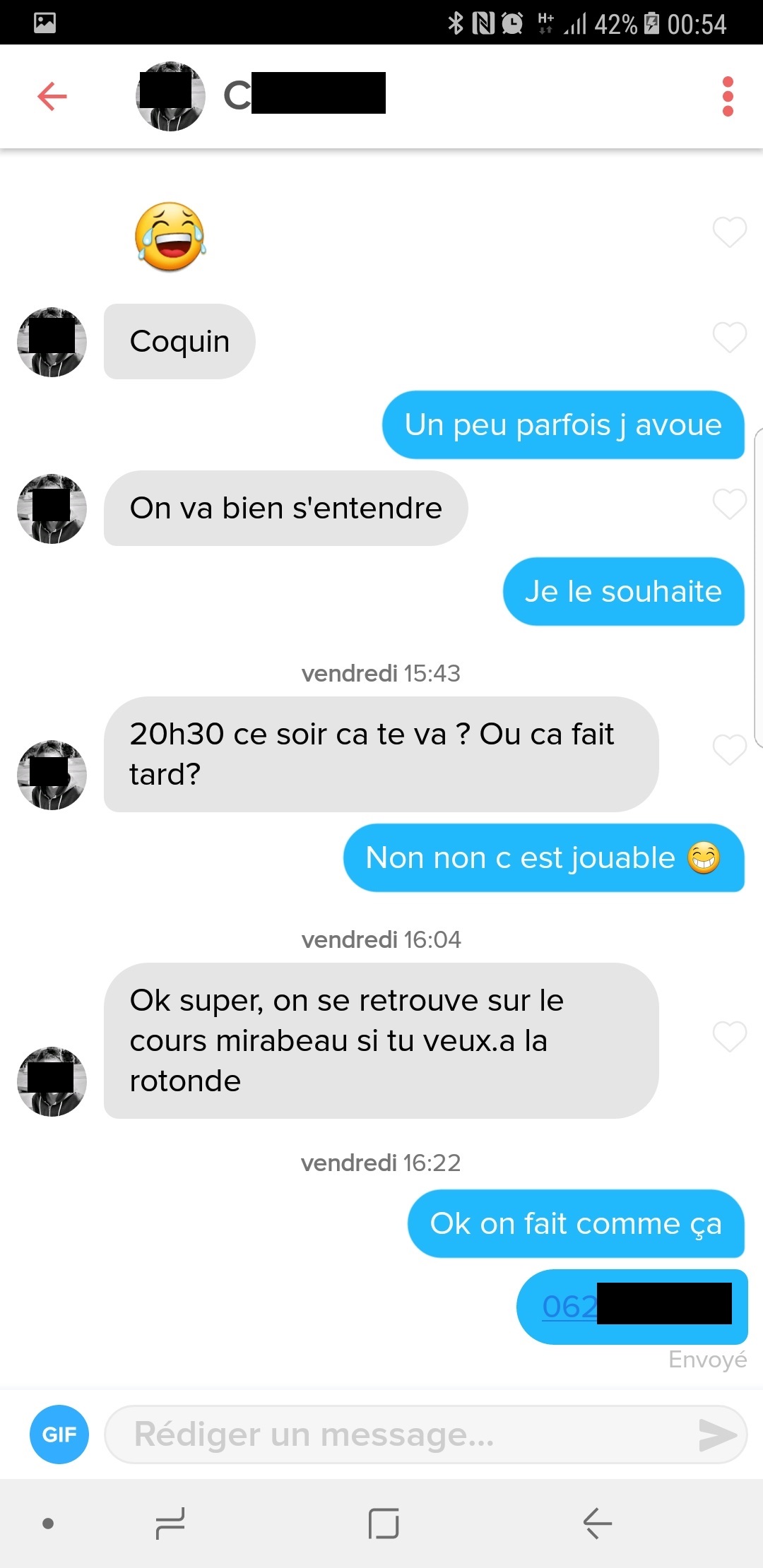 exemple chat de tinder