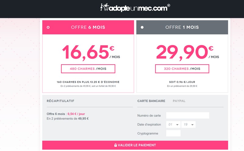 paiement adopteunmec