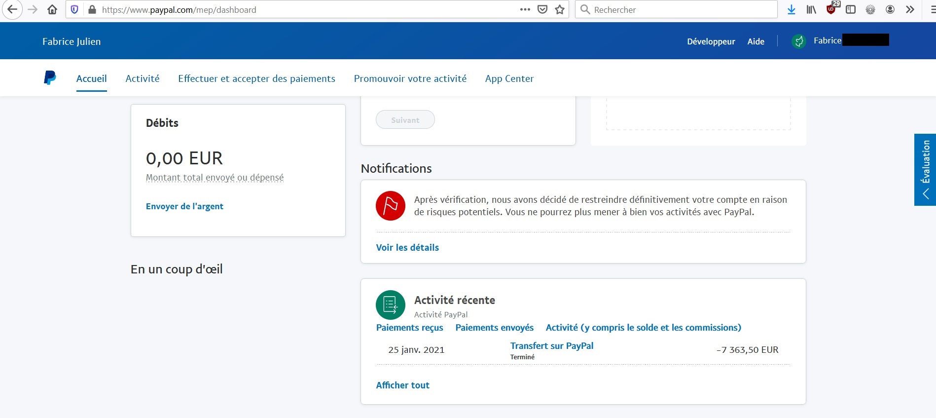 paypal vol