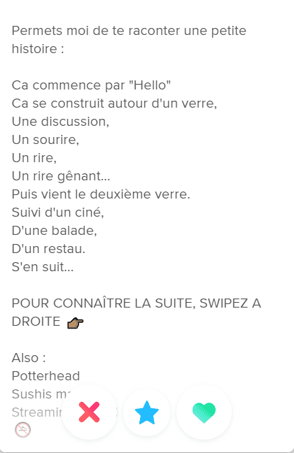 profil tinder impactant
